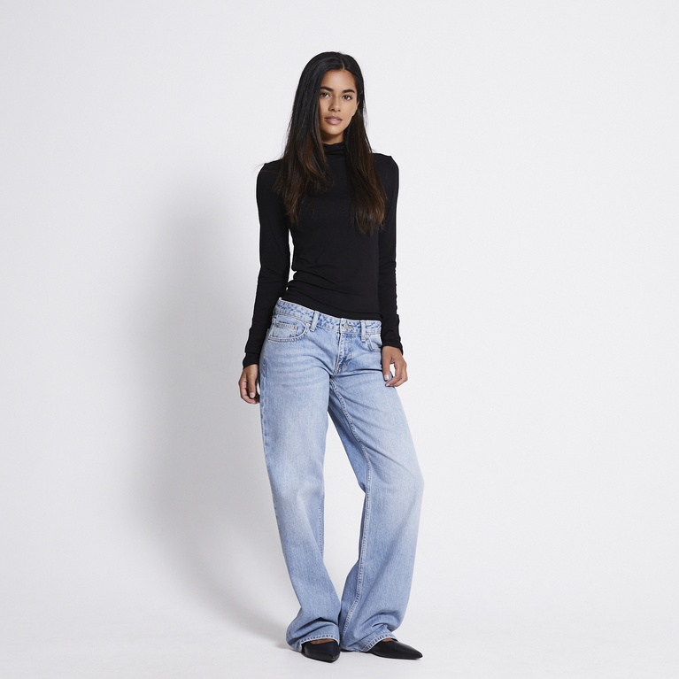 Soft feel polo top "Eline" Black